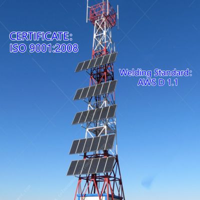 Off Grid Installeer zonnepanelen Windmolen aangedreven bank generator producten Hybride stroom systeem ingesteld voor Telecom Steel Tower
