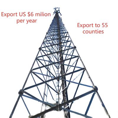 3 poten buisvormig naadloos staal 20 30 40M gegalvaniseerd 5G GSM Cdma Isp Telecom toren