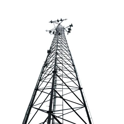 Corrosiebestendige 3-poot buisvormige toren GSM microgolf communicatie telecommunicatie uitzendmast