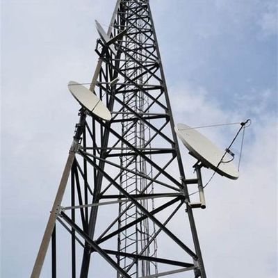 30 40 50 Meter Radio 3 Legged Angular Steel Tower 5G Netwerk Gegalvaniseerde Microwave Communicatie Toren