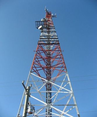 30 40 50 Meter Radio 3 Legged Angular Steel Tower 5G Netwerk Gegalvaniseerde Microwave Communicatie Toren