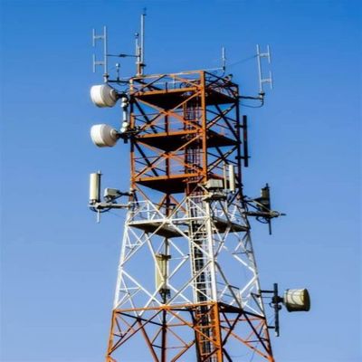 4 Leg Angle Steel Iron Self Supporting Telecom Lattice Tower &amp; Internet ISP Draadloze 5G Antenna Toren