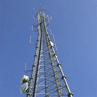 10 - 60M gegalvaniseerde buisstaal toren wifi signaal Bts televisies 3 poten buisstaal toren