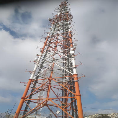 Vrije Standing Ham Radio Aerial GSM Base Station Communicatie Mobiele telefoon Mast 3 Legged Tubular Steel Tower