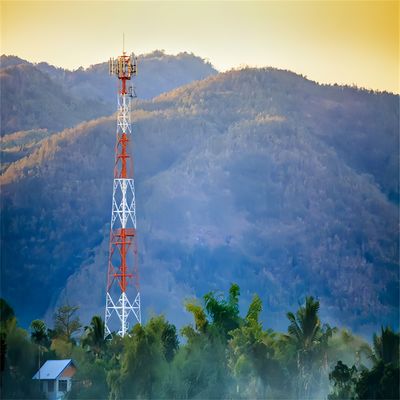 50 60 70 80 Meter 3G 4G 5G Mast Antenne Shelter 4-Leg Gattice Zelfondersteunende Pylon Stalen Structuur Telecom Toren
