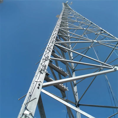 Professionele tekening Driehoekige antenne toren Radome materiaal Telecom Raster stalen torens