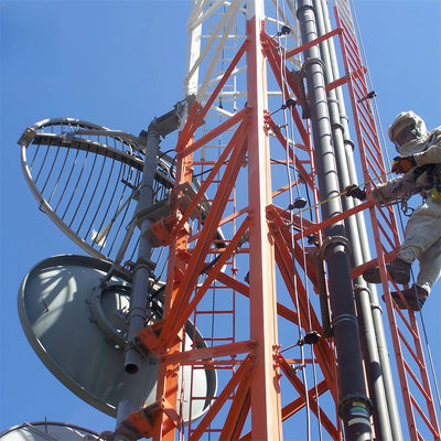 Zelfonderhoudende gegalvaniseerde draadloze wifi 3 poten toren hoekige stalen toren