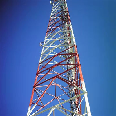 28-50M Antenne 3 Leg Galvaniseerde Stalen Gitter Toren Telecom Tube Hoekige Mobiele Communicatietoren