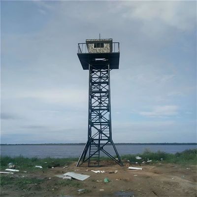 Brandbewaking Bos Outlook Beveiligingswacht Toren 120ft Zelf Ondersteunend Hoek Staal Platform