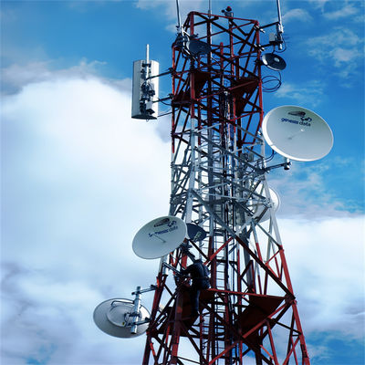 120m warm gedompelde gegalvaniseerde stalen antenne fabrikant radio cellulair rooster 4 poten hoekige stalen toren