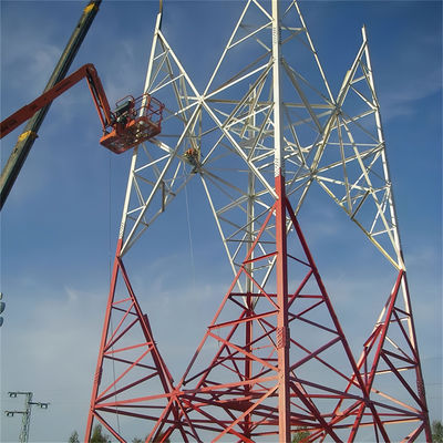 25 35 45 55 60 m Zelfdragende basis Radioverzending Pylon Wifi Ontvanger Stalen Telecommunicatie Vierbenige communicatietoren