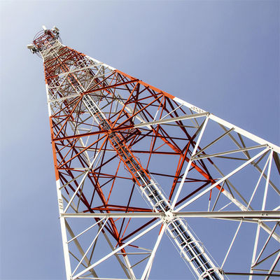 Vervaardiger 4-benige stalen pylon 5 km Wifi zender en ontvanger hoekige rooster microwave draadloze ondersteuning radio toren