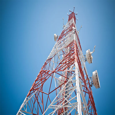 Steel Lattice Tower Telecom Satelliet Telefoon Cell Phone Cell Site 4 Legged Cellular Tower