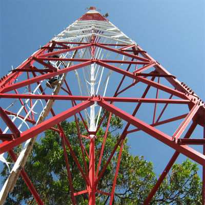 4 Legged Lattice gegalvaniseerd hoekstaal toren 50M Cell Telecommunication mast hoek