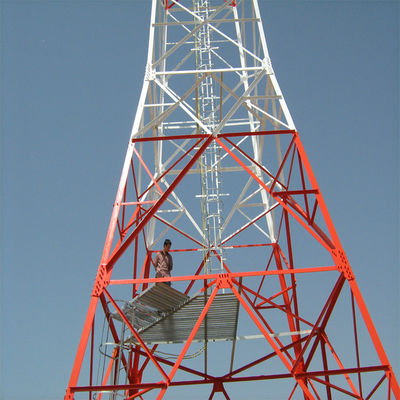 4 Legged Lattice gegalvaniseerd hoekstaal toren 50M Cell Telecommunication mast hoek