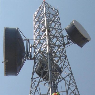 72m 4 Leg Steel Lattice hoekige mobiele telecomtoren ASTM A36 A572 Gr50
