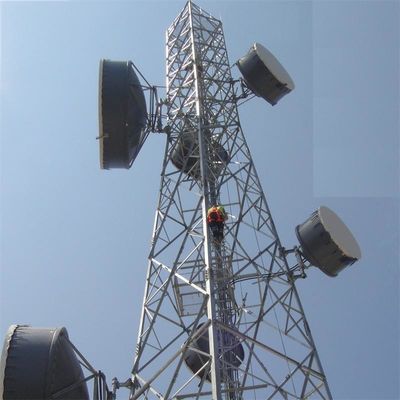 72m 4 Leg Steel Lattice hoekige mobiele telecomtoren ASTM A36 A572 Gr50