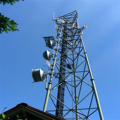 Zelfondersteunende warm-dup gegalvaniseerde digitale tv-ontvanger cel radio telecom wifi antenne driehoekige stalen mast toren