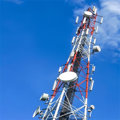 Telecom Tubular 3 Legged Antenna Tower Zelfhoudende Telecom Gattice Tower Q345 / Q235