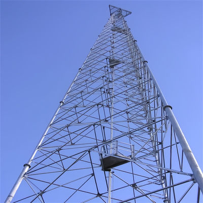 3 poten Tubular Crank Up Antenna Toren Telecom Steel Toren 50m 60m 65m