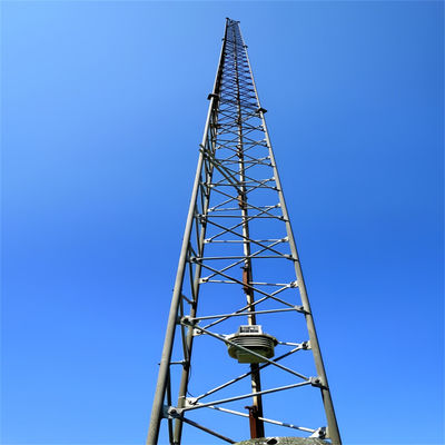 Bolted Pylon Iron 3 Legged Tubular Steel Tower 20 - 65 Meter Mast