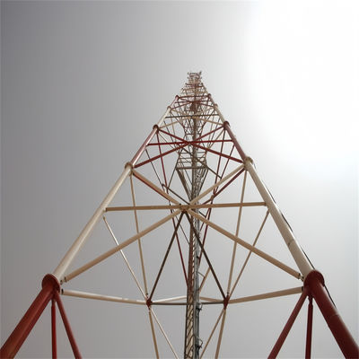 Q345 / Q235 3-benige buisvormige stalen torens / roosterstaaltorens ANSI/TIA-222-G-2005
