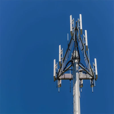 OEM gegalvaniseerde zelfondersteunende monopool antenne toren mast voor GSM 5G communicatie buis toren paal
