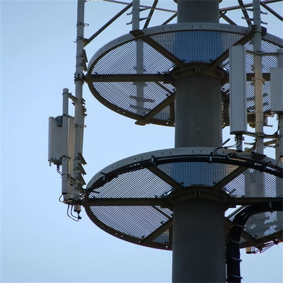 Hoge zelfdragende staalstructuur Monopool communicatietoren 20m 30m 40m enkelbuis ronde pool GSM
