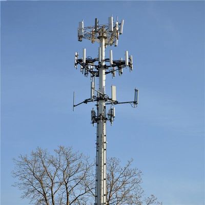 Hot Dip gegalvaniseerd telecommast toren monopool 30 meter Q345B/A572 materiaal