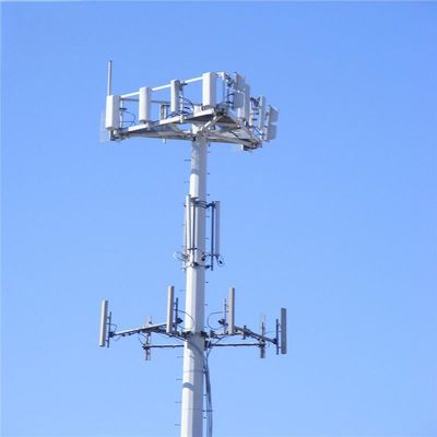 4g 5g draadloze magnetron Monopole Telecom Toren Met Flangel 5m 12m 36m 45m 55m Meters
