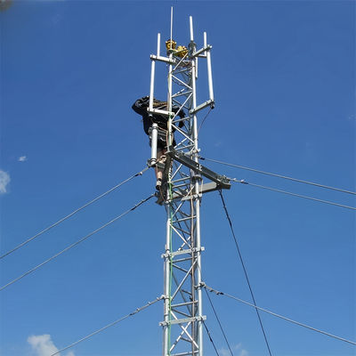 Cell Site Signal Transmission Driehoek Staal Gelast Polen Toren Gelast Communicatie Toren