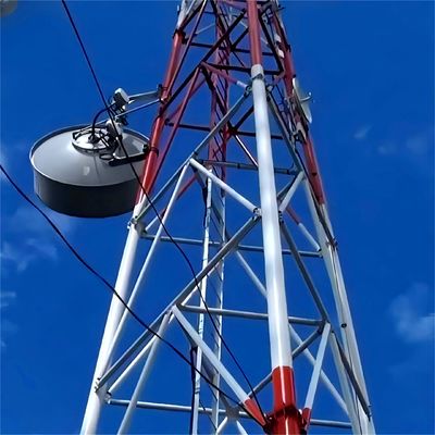 Cell Site Signal Transmission Driehoek Staal Gelast Polen Toren Gelast Communicatie Toren