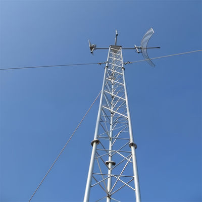 Draadloze communicatie IJzer Telecom Guyed Pole Toren 5g Radio Antenne Wifi Isp Internet Toren Te koop