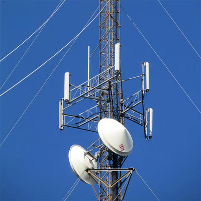 Draadloze communicatie IJzer Telecom Guyed Pole Toren 5g Radio Antenne Wifi Isp Internet Toren Te koop