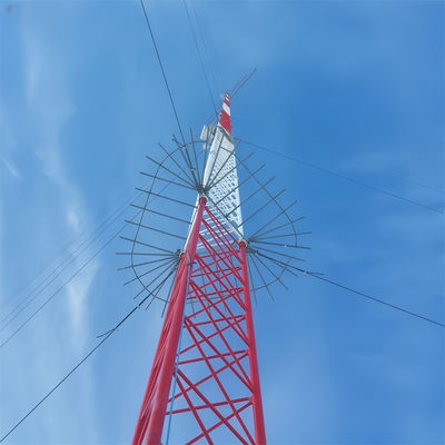 20 Meter Hot Dip gegalvaniseerd Tubulair Staal Gelast Draad Toren 5G Radio Antenne Telecommunicatie mast