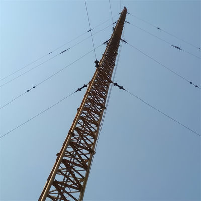 100 Meter Q345 Q235 Q420 Staalstructuur Gekleurde pool Toren Antenne Hoek Gitter Communicatiepool Masten Telecommunicatietoren
