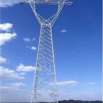Gegalvaniseerde roosterhoek met meerdere circuits Metalen elektriciteitslijnen torens Suspension Double Circuit Grid Power Tower