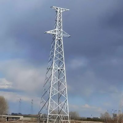 110 Kv toren gegalvaniseerde flankgrote elektriciteitslijn torens enkelbuis transmissielijn monopool toren