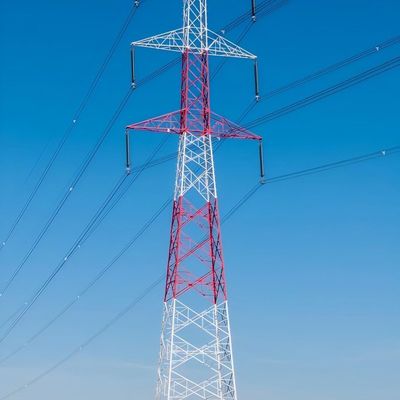 110 Kv toren gegalvaniseerde flankgrote elektriciteitslijn torens enkelbuis transmissielijn monopool toren