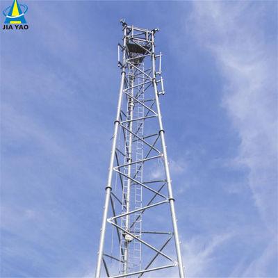 Ronde stalen communicatie mobiele telefoon zelfdragende rooster toren antenne buisvormige mast 3 been