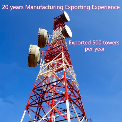 80 meter raster met vier poten torens zelfdragende stalen telecommunicatietoren voor telecom