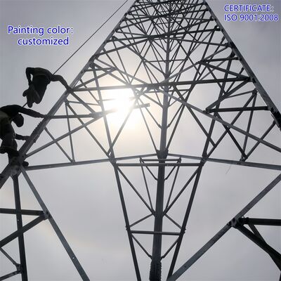 Zelfondersteunend gegalvaniseerd hoekstaal met 3 benen Toren 40m Broadcast Signal Corrosion Proof Industrial Parks