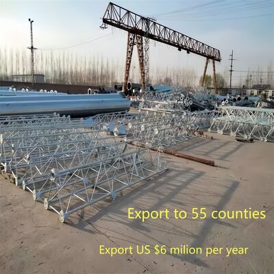 60M 3-buis aangepast 3 been gegalvaniseerd staal zelfdragend Wifi GSM Microwave Telecom Base Station toren