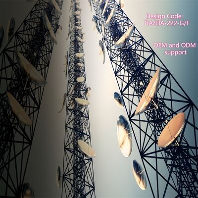 60M 3-buis aangepast 3 been gegalvaniseerd staal zelfdragend Wifi GSM Microwave Telecom Base Station toren