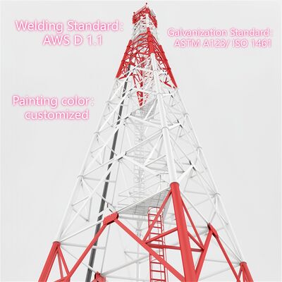 20 30 40M 3 Leg Tubulaire stalen naadloze ISP Internet 5G Wifi Bts Telecom Transmission Tower