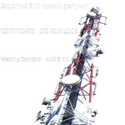 3 poten buisvormig naadloos staal 20 30 40M gegalvaniseerd 5G GSM Cdma Isp Telecom toren