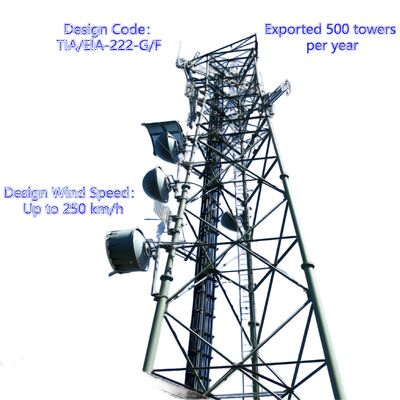 3 poten buisvormig naadloos staal 20 30 40M gegalvaniseerd 5G GSM Cdma Isp Telecom toren