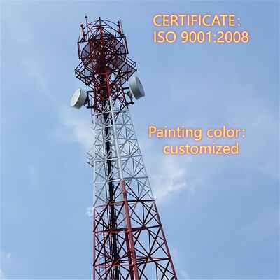 80M 4 Legged Angular Steel Lattice Zelf Ondersteunend 5G 4G Wifi Microwave Telecom Cellular Antenna Tower