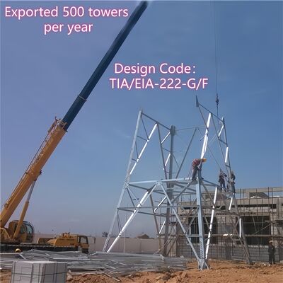 Hot Dip gegalvaniseerd 4 Leg Angular Steel Free Standing GSM Cdma Satelliet Telecommunication Tower