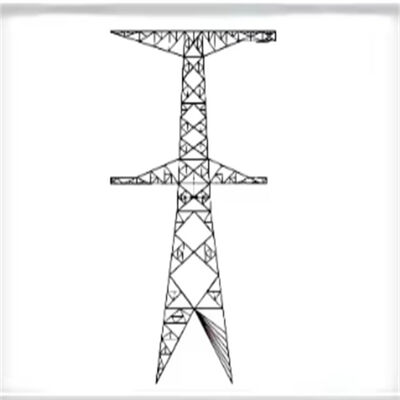 Duurzame gegalvaniseerde stalen stroomtransmissie toren 66KV 132KV Multi Circuit Electrical Grid mast